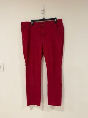 Women’s Lee Regular Fit Midrise Red Straight-Leg Jeans